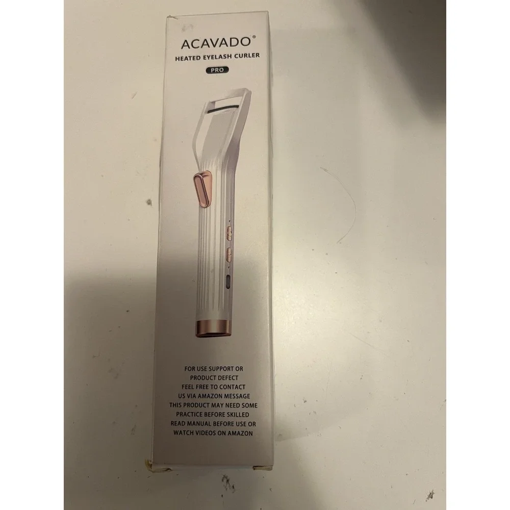 ACAVADO PRO HEATED EYELASH CURLER. NEW USB CHARGING NEW